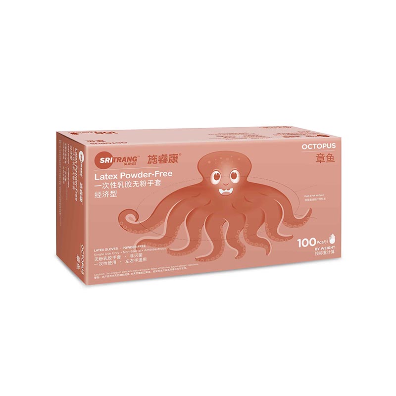 施睿康經濟型一次性乳膠無粉手套圖片
