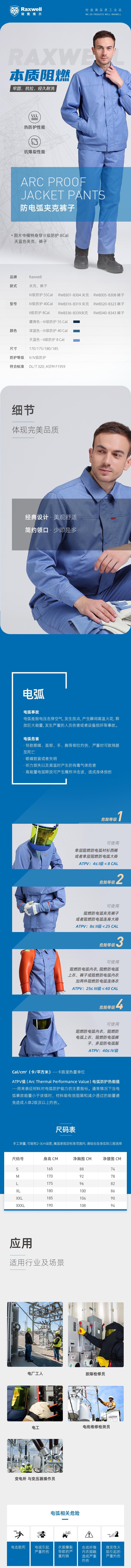 瑞氪維爾RW8339天藍色防電弧夾克圖片