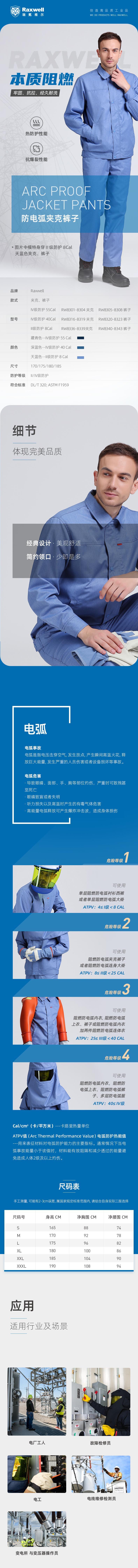 瑞氪維爾RW8303藏青色防電弧夾克圖片