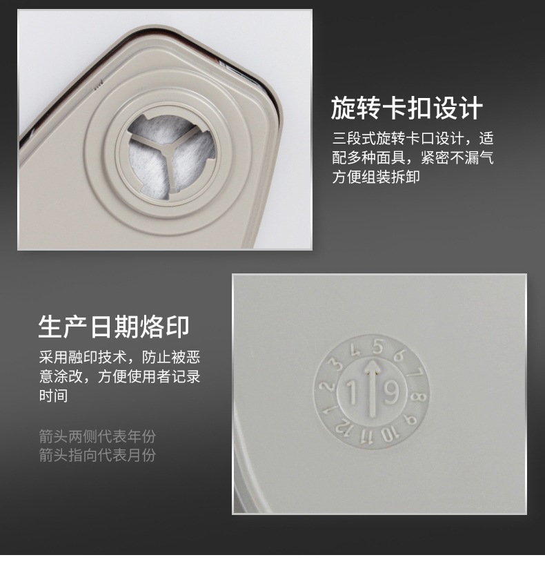 3M6007CN防汞蒸氣有機(jī)酸性氣體濾毒盒圖片4