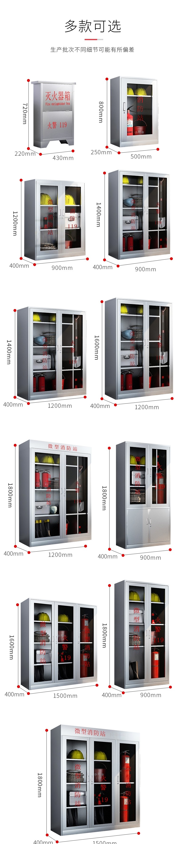 淮海201雙門不銹鋼微型消防站圖片