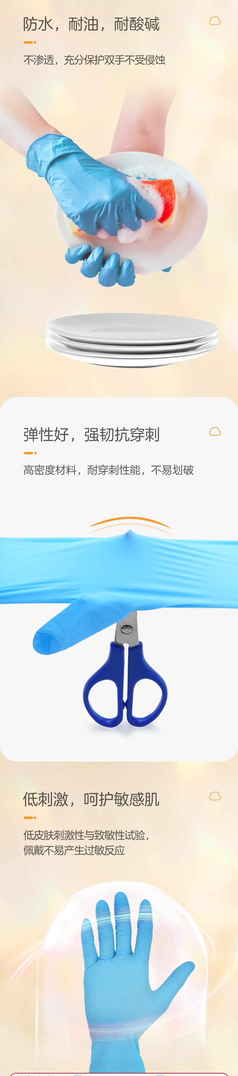 穩(wěn)健604-009031一次性丁腈手套圖片1