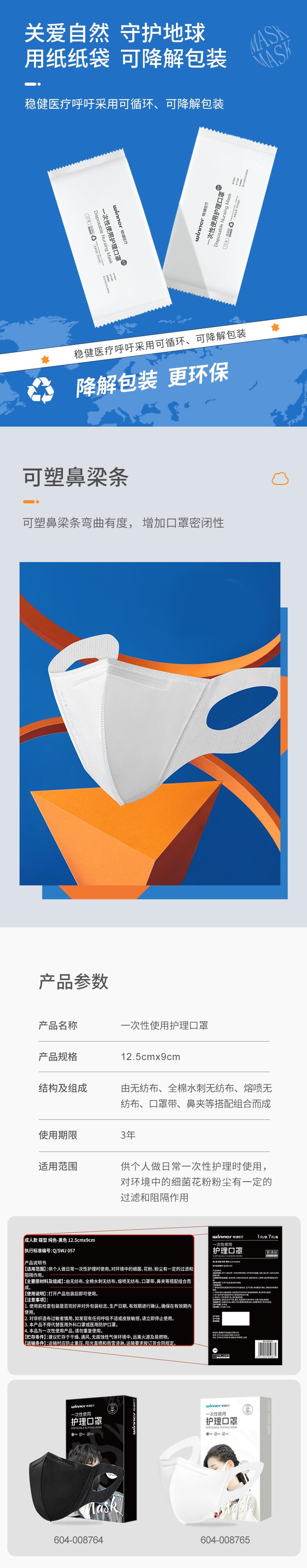 穩健604-008764立體柔耳防塵口罩圖片2