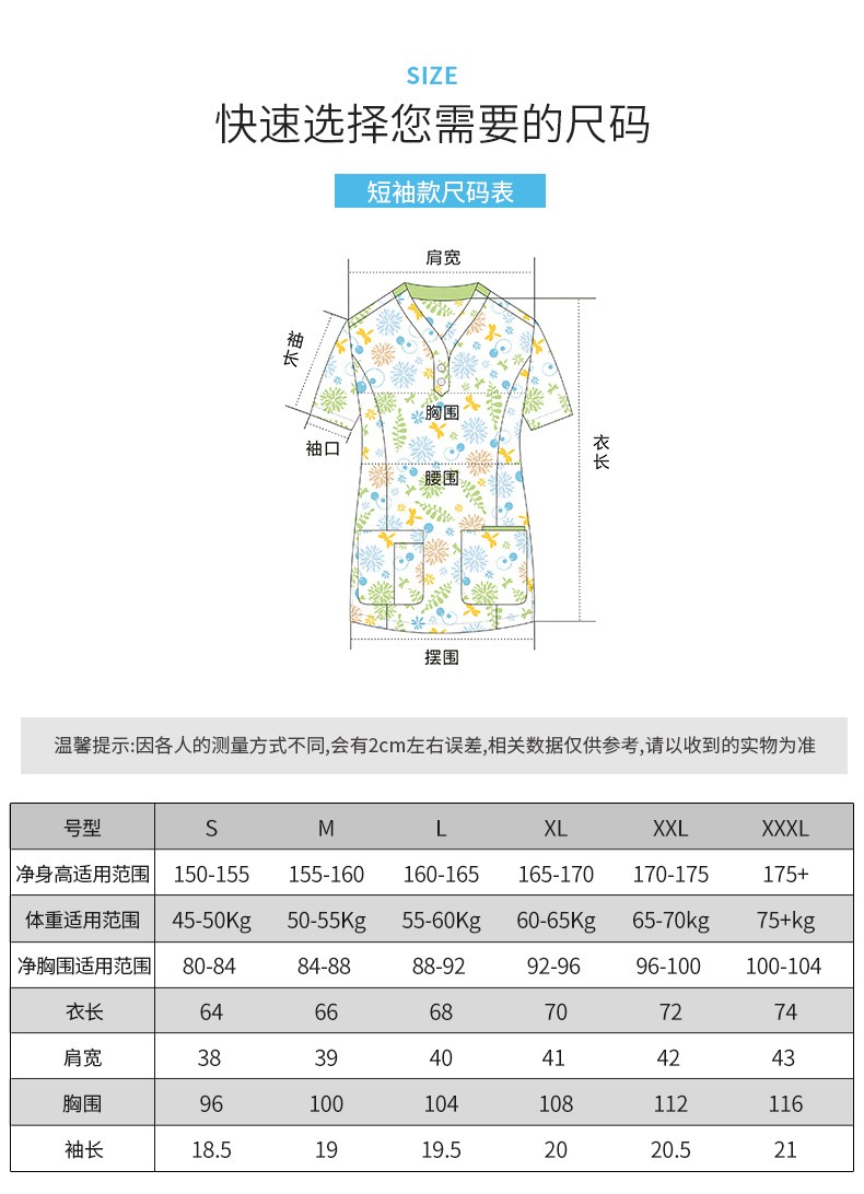 樂倍康NA110果色生香短袖護(hù)士服圖片3
