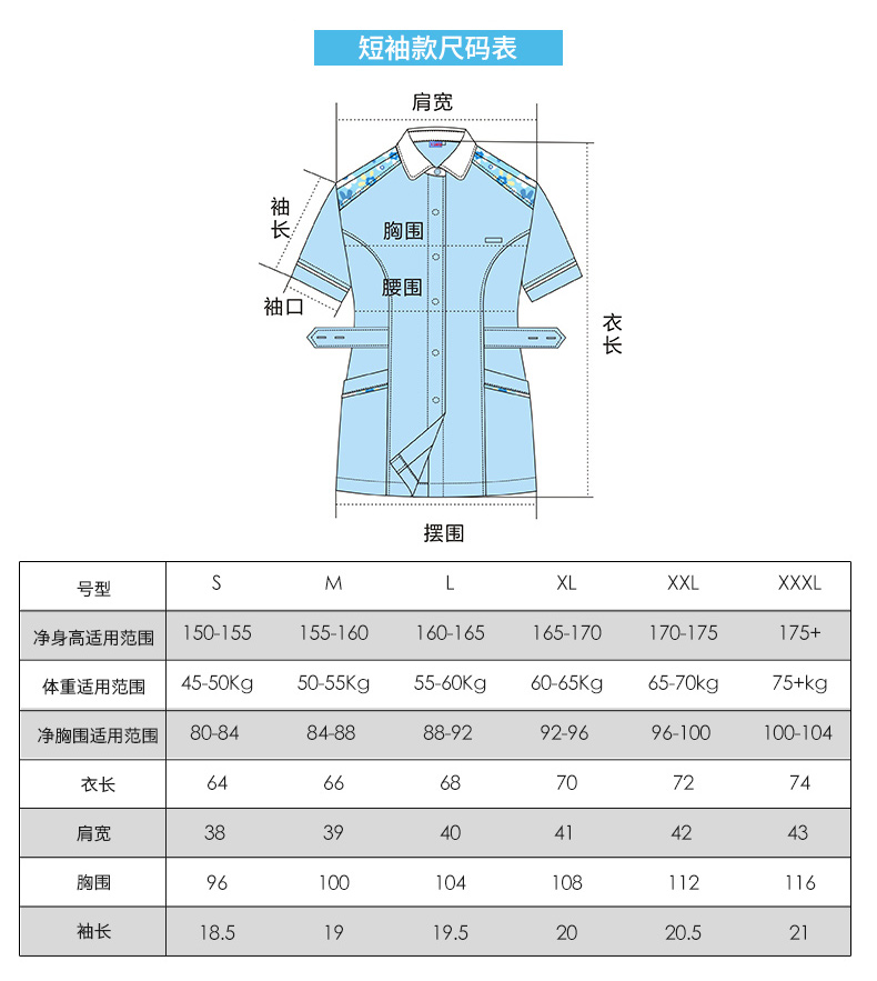 樂倍康NA120短袖護士服圖片2