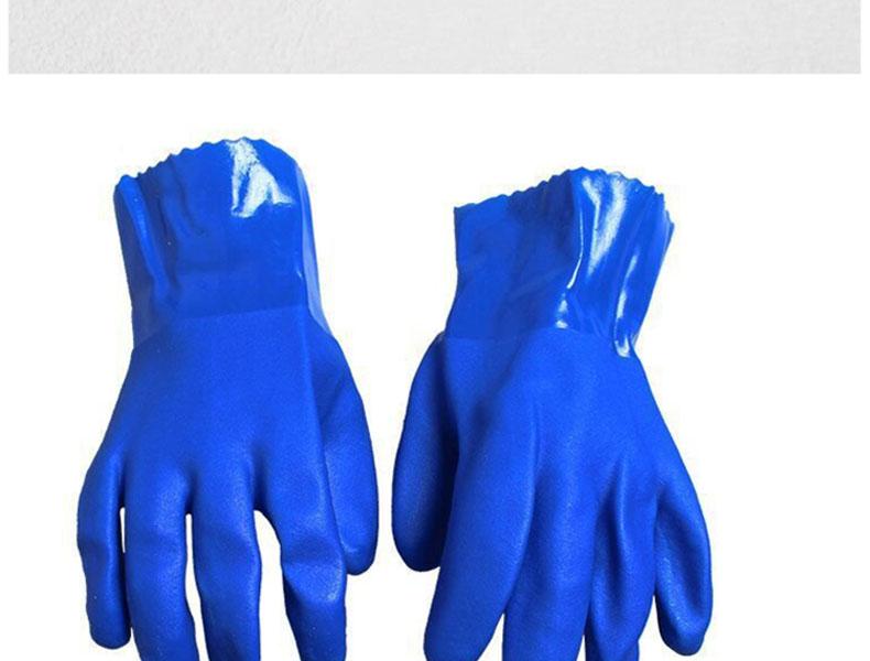 千禧龍516藍色耐油PVC手套圖片4