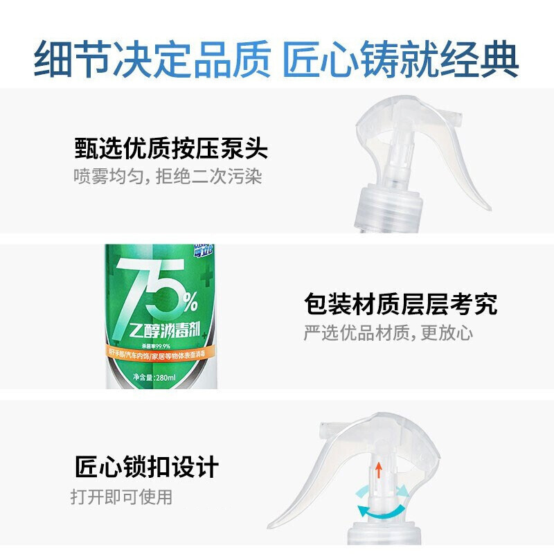 可立仕（cleace）75%酒精噴霧280ml圖片2