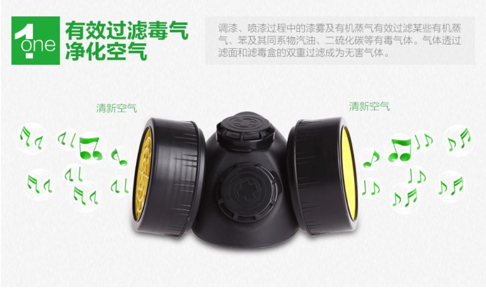 藍(lán)鷹NP306橡膠雙濾盒半面罩防毒面具圖片6