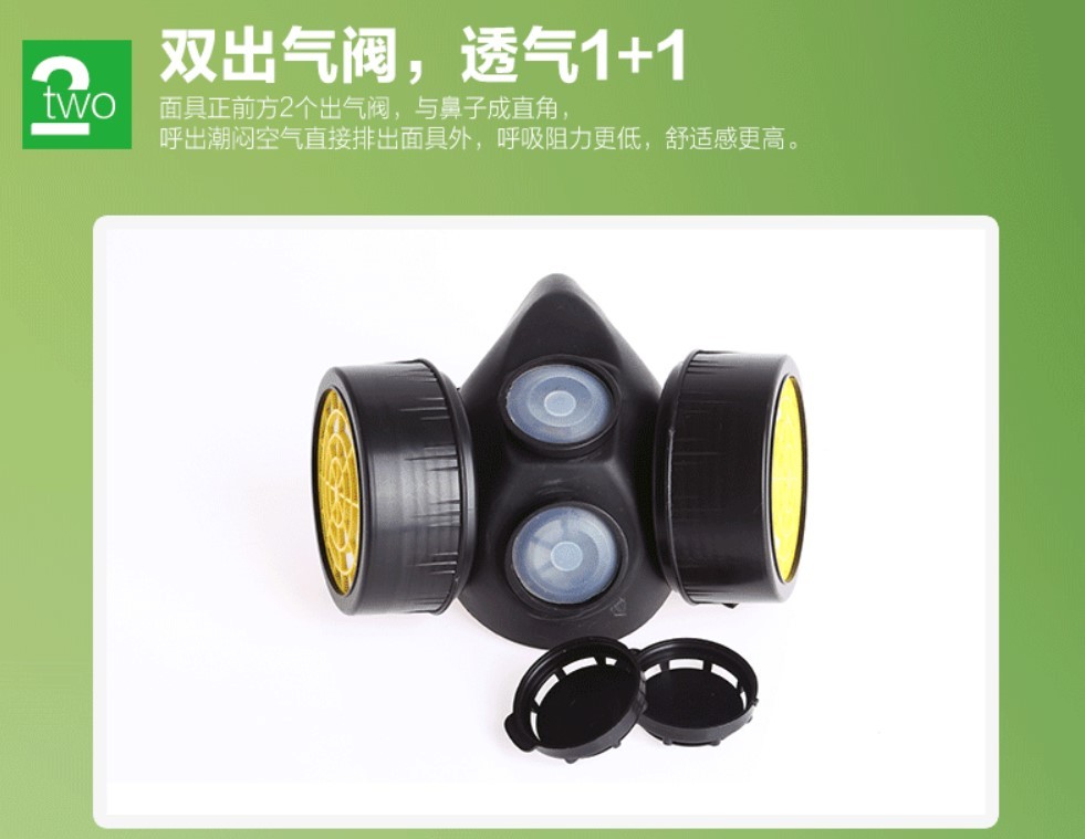 藍(lán)鷹NP306橡膠雙濾盒半面罩防毒面具圖片7