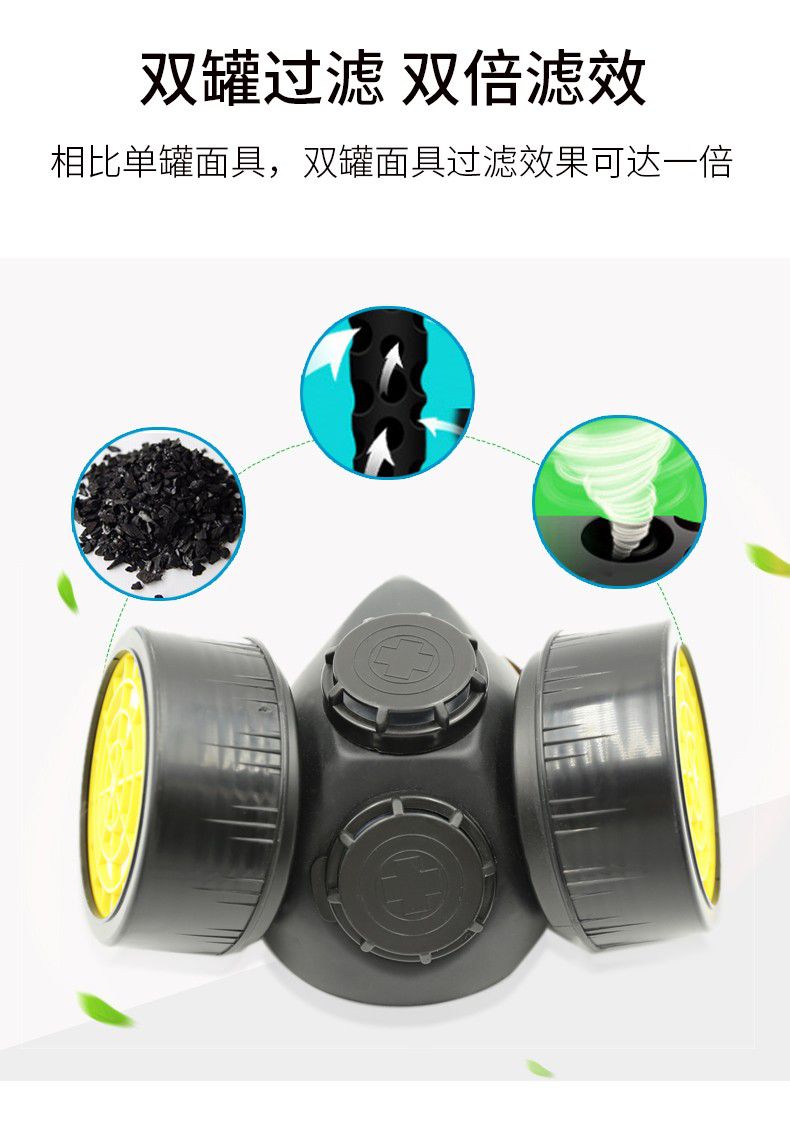 藍(lán)鷹NP306橡膠雙濾盒半面罩防毒面具圖片12