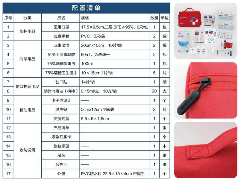 藍(lán)帆醫(yī)療FY-B010便攜防疫包圖片