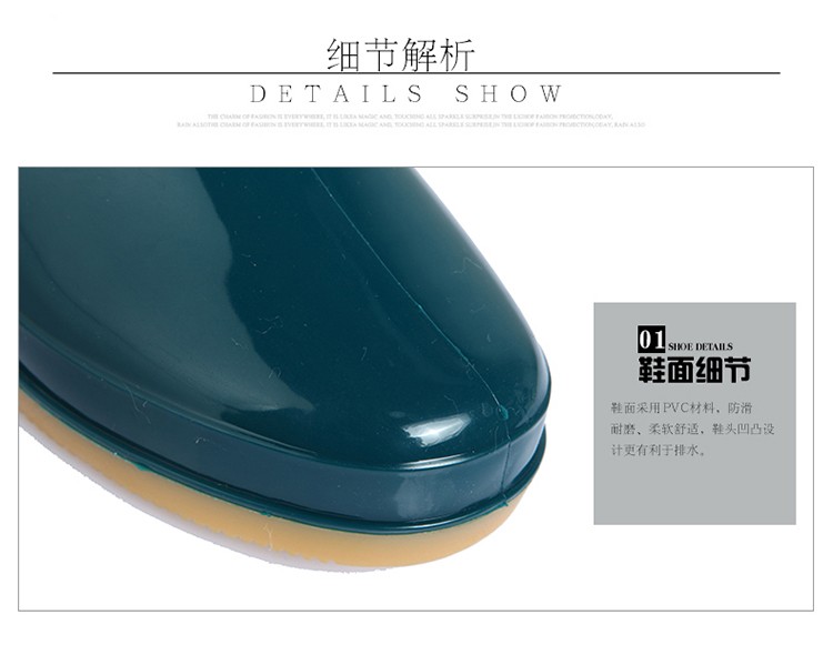 回力813藍(lán)色PVC高筒雨靴圖片10