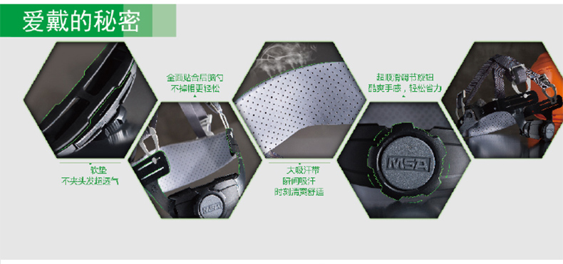 梅思安10172879白色V-Gard標準型ABS安全帽2