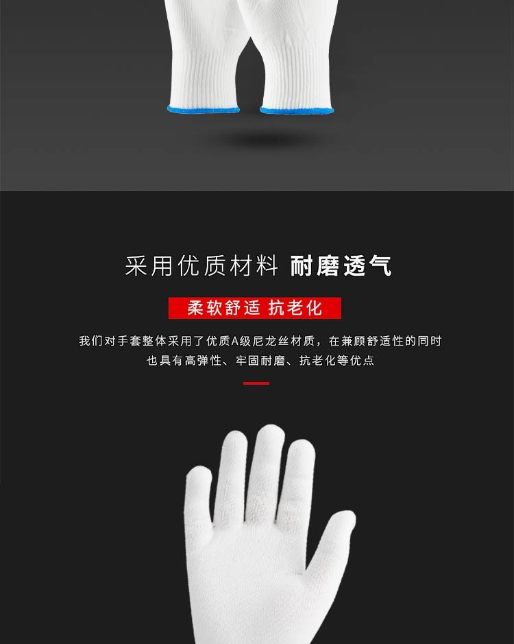 PIP 40-740白色耐磨勞保手套圖片6