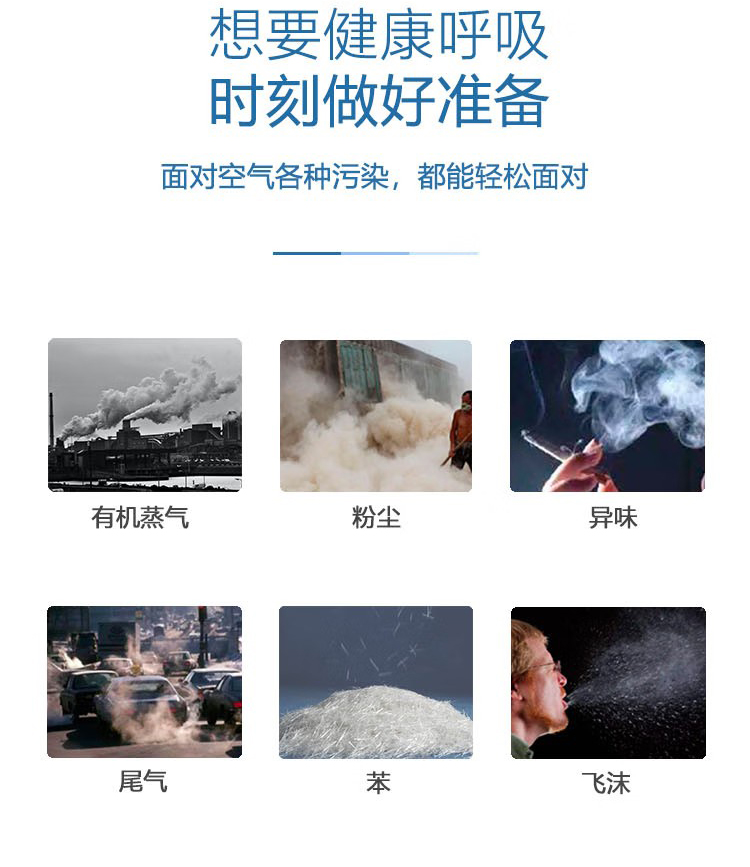 呼享HU980C KP95頭戴式活性炭杯型防塵口罩3