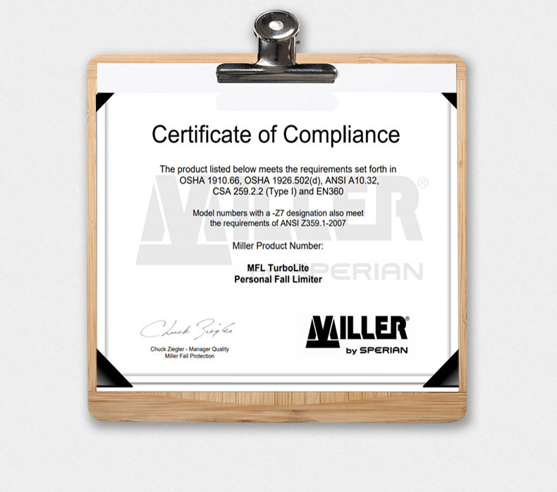 霍尼韋爾MTL-OHW1-02/6FT Turbolite防墜速差器制動器1.8米MFL-2/6FT圖片9