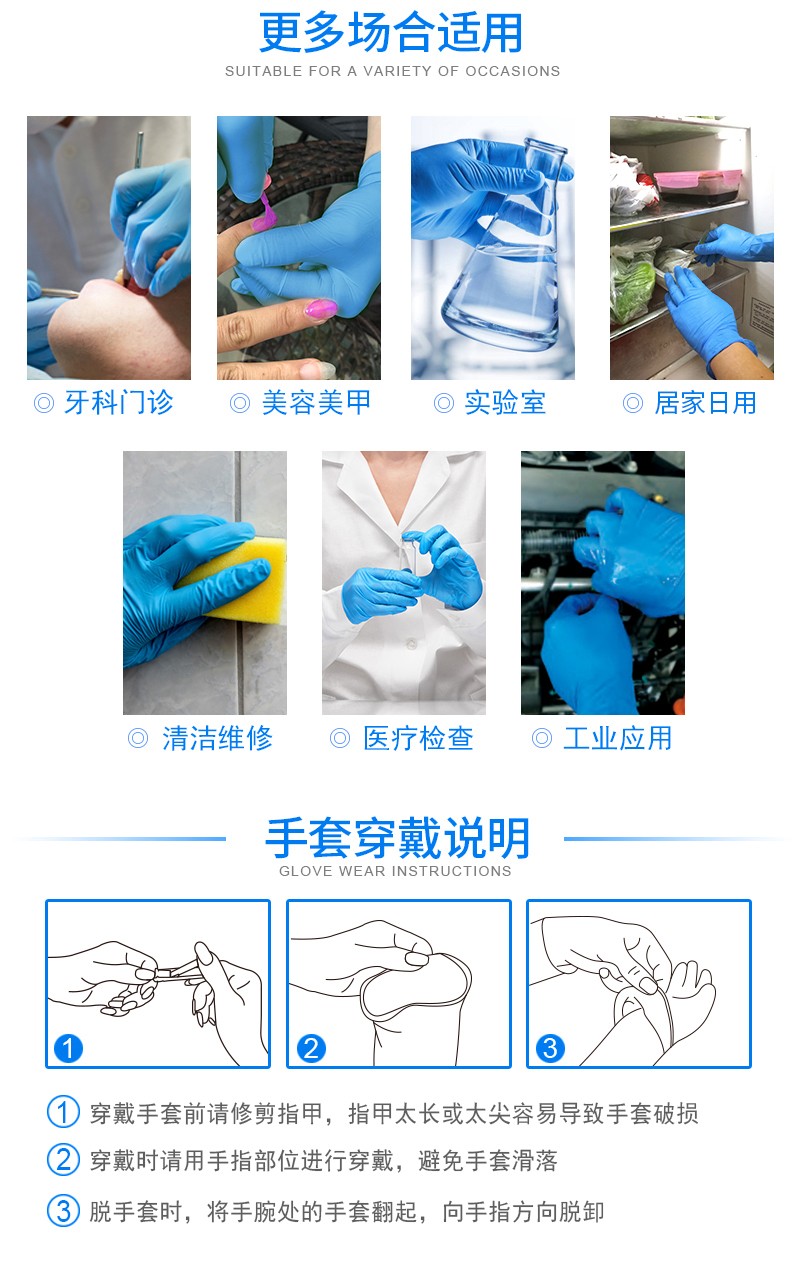 塞莫詩NM909B加厚型一次性丁腈手套圖片13