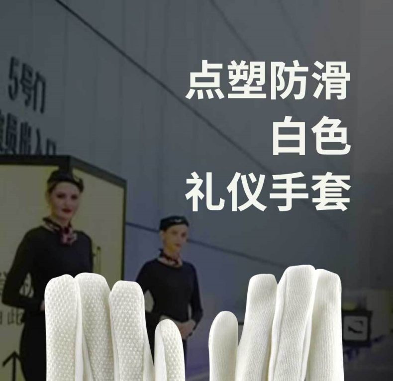 漢盾HD-GP5509點塑防滑禮儀勞保手套1