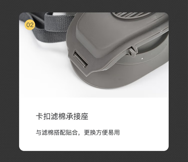 定和DH20122橡膠半面罩防毒面具-8