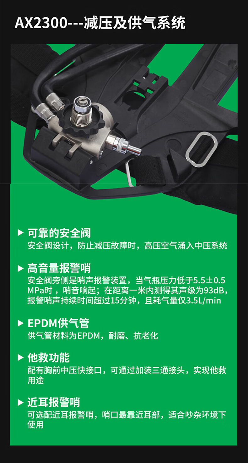 MSA梅思安10240485正壓式空氣呼吸器6.8L無表瓶閥AX2300 7