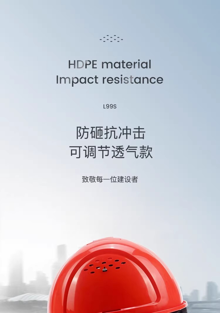 霍尼韋爾L99RS106S PE湖藍色安全帽 L99S系列安全帽1