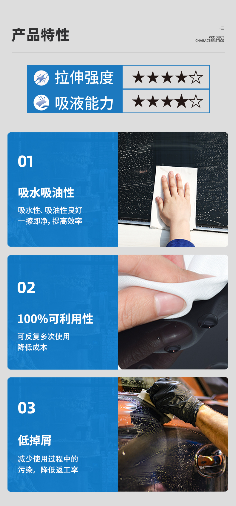 Jinna謹能安JNA-S403多用途擦拭布無塵擦拭紙5