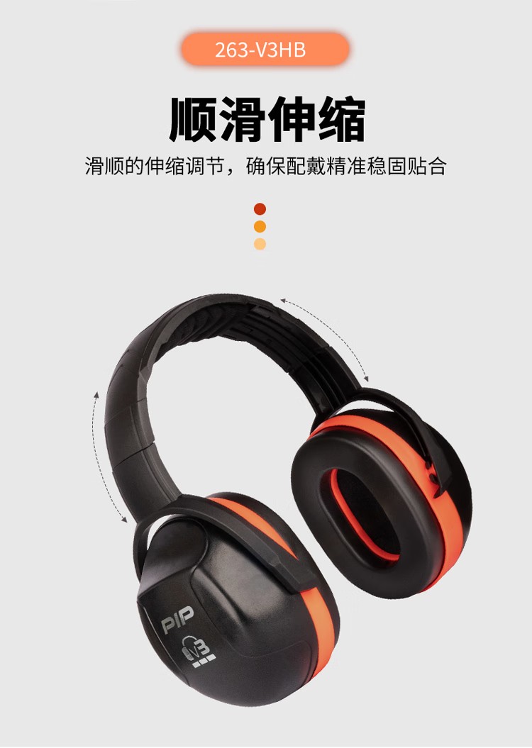 PIP 263-V3HB高強度塑膠頭帶式防噪音耳罩4
