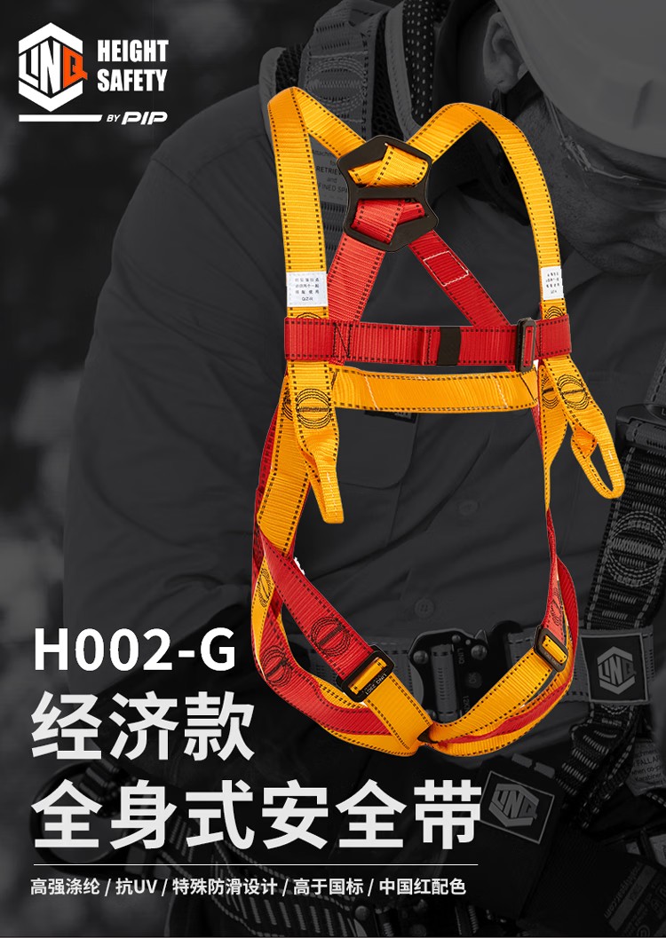 PIP H002-G經濟款雙掛點全身式安全帶1