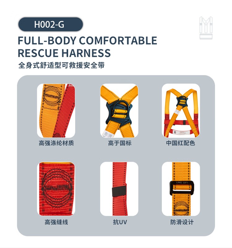 PIP H002-G經濟款雙掛點全身式安全帶2