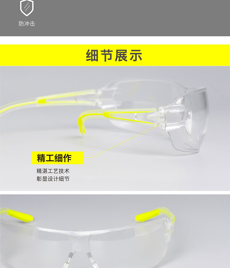 代爾塔101106 HELIUM2 CLEAR超輕量款防霧防刮防沖擊安全防護(hù)眼鏡5