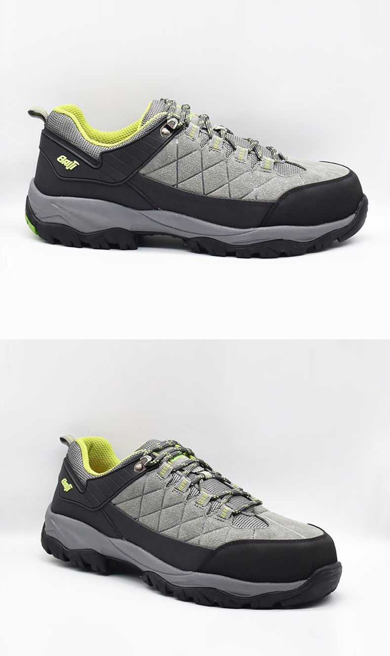 百集D1100灰綠色優質反毛皮防滑耐磨安全鞋6