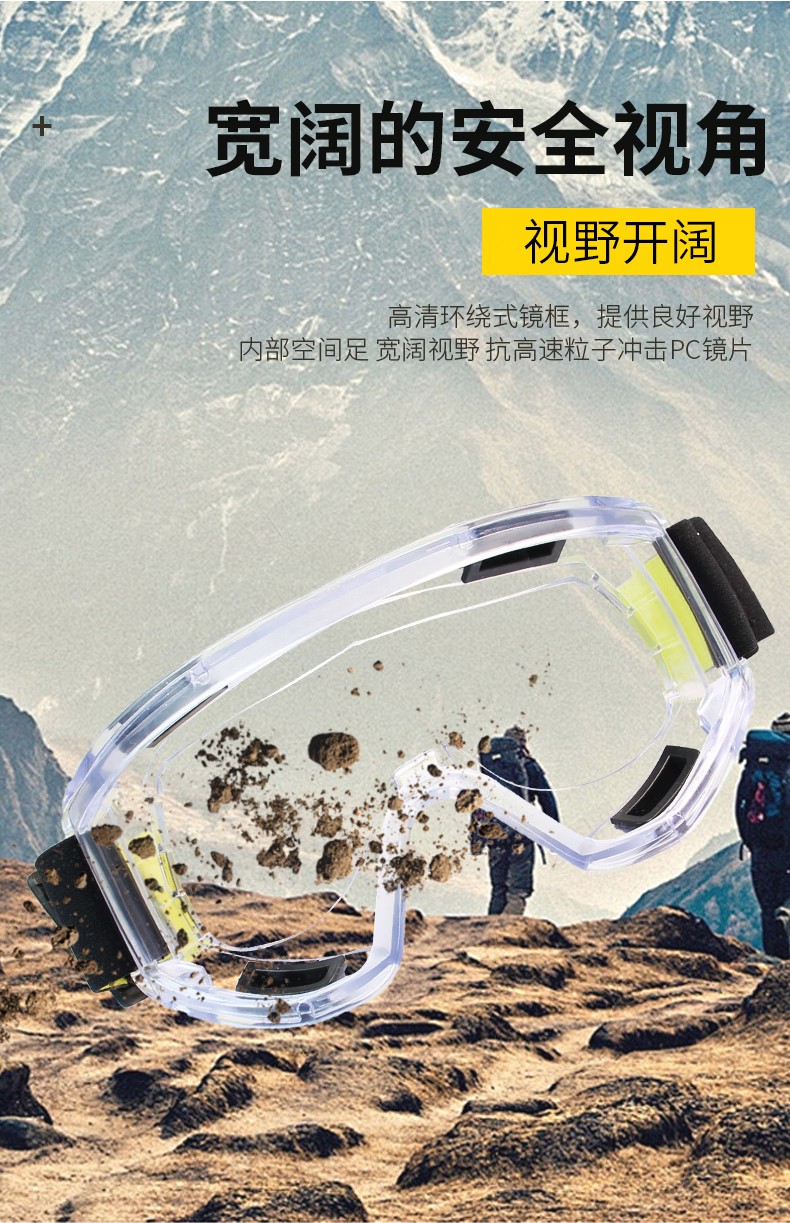 STANLEY史丹利ST1810環繞式PC鏡片刮防霧防紫外線抗沖擊頭戴式護目鏡5