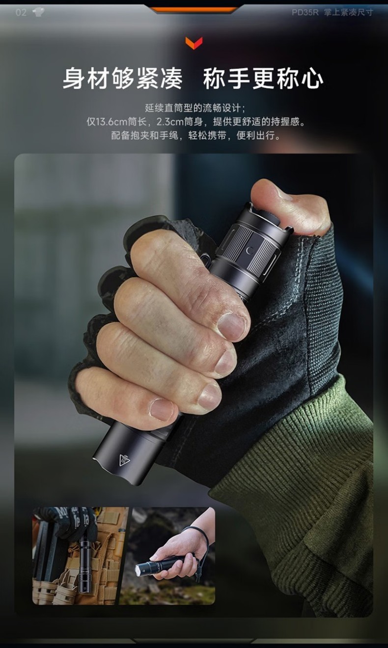 FENIX菲尼克斯PD35R PD系列緊湊型充電戰術小直筒手電3.jpg