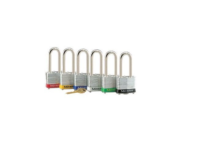 瑪斯特3MCNGRN安全掛鎖綠色膠圈鋼千層鎖