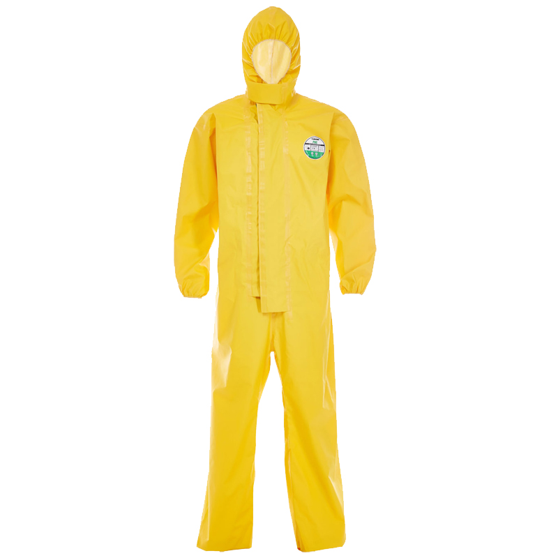雷克蘭EPVC428輕型PVC帶帽連體防化服