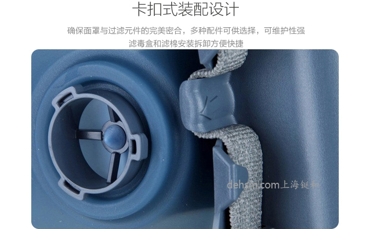 3M720P防毒面具卡扣式裝配設計