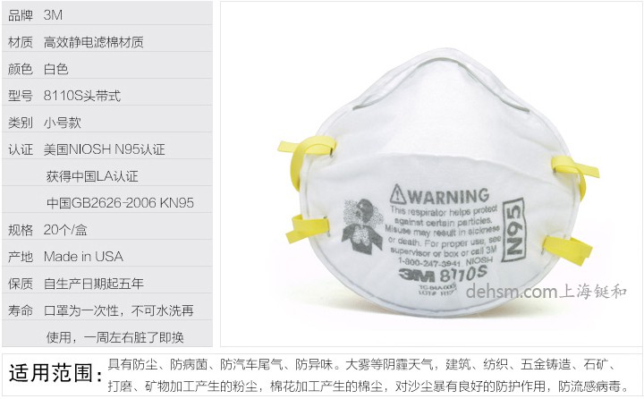 3m8110S口罩圖片