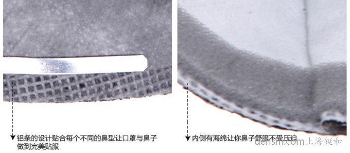 3M9042口罩鋁條設(shè)計(jì)，口罩內(nèi)側(cè)海綿設(shè)計(jì)