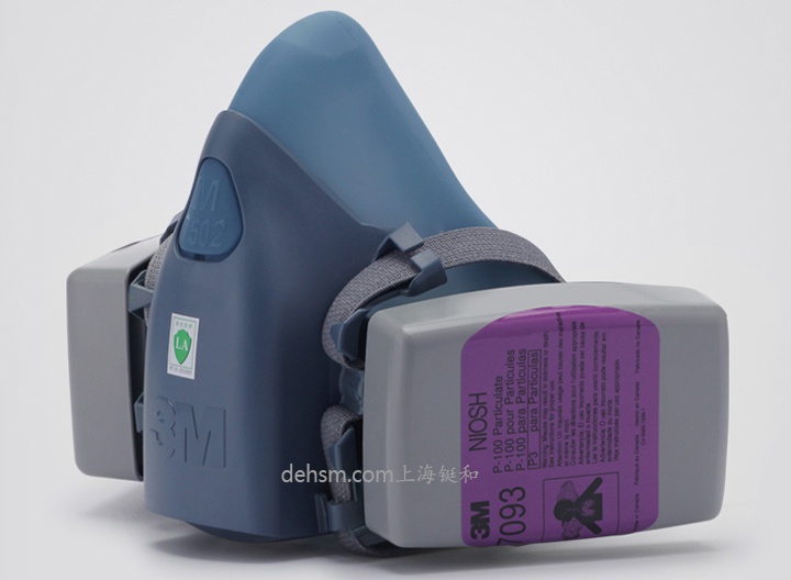 3M7502+7093防液體噴濺防塵面具圖片-側面
