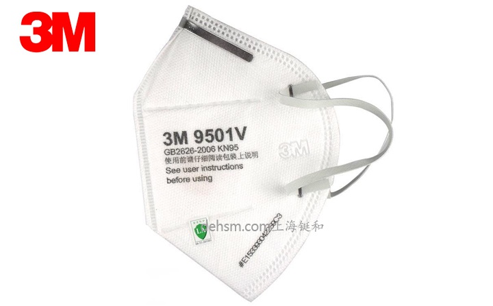 3M9501V KN95防塵口罩圖片-側(cè)面
