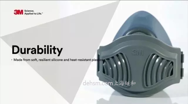 3M HF-50單濾盒硅膠半面罩耐熱塑料閥蓋,使用更長久