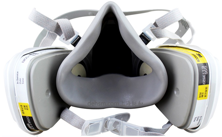 3M6200+6002防硫化氫及酸性氣體防毒面具圖片-反面