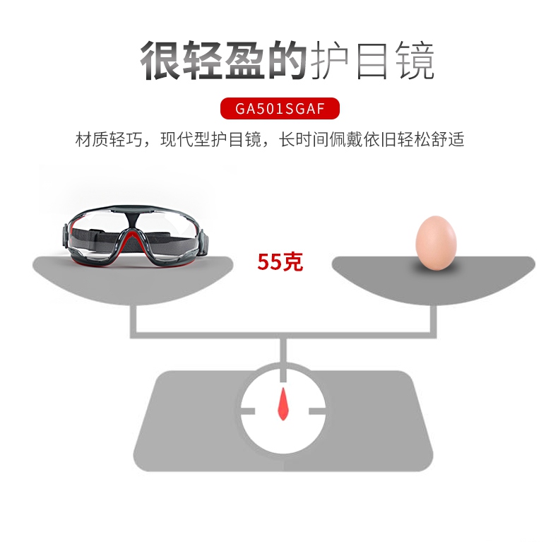 3M GA501護目鏡材質輕巧