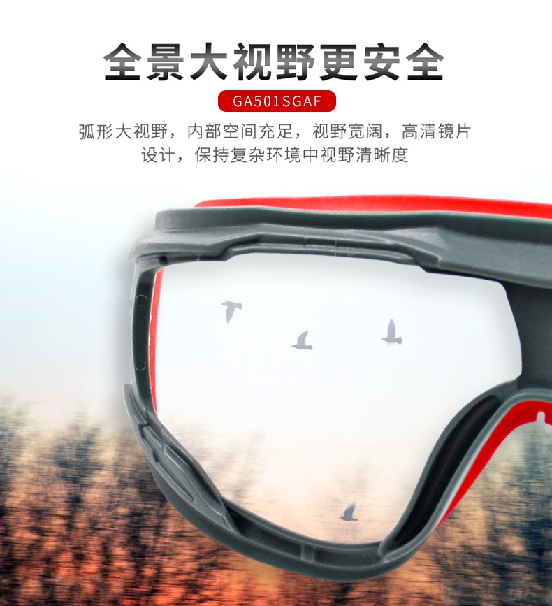 3M GA501護目鏡全景大視野更安全