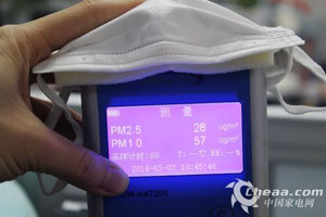 艾麗思口罩過濾pm2.5指數