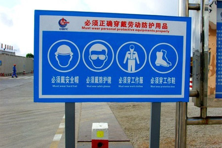 佩戴個人防護用品指示牌