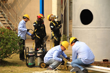 密閉空間作業應急救援演練