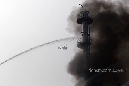 上海金山舉行滅火救援聯合演練