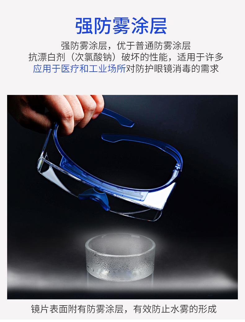 3M SF3701ASGAF-BLU防霧防護眼鏡圖8