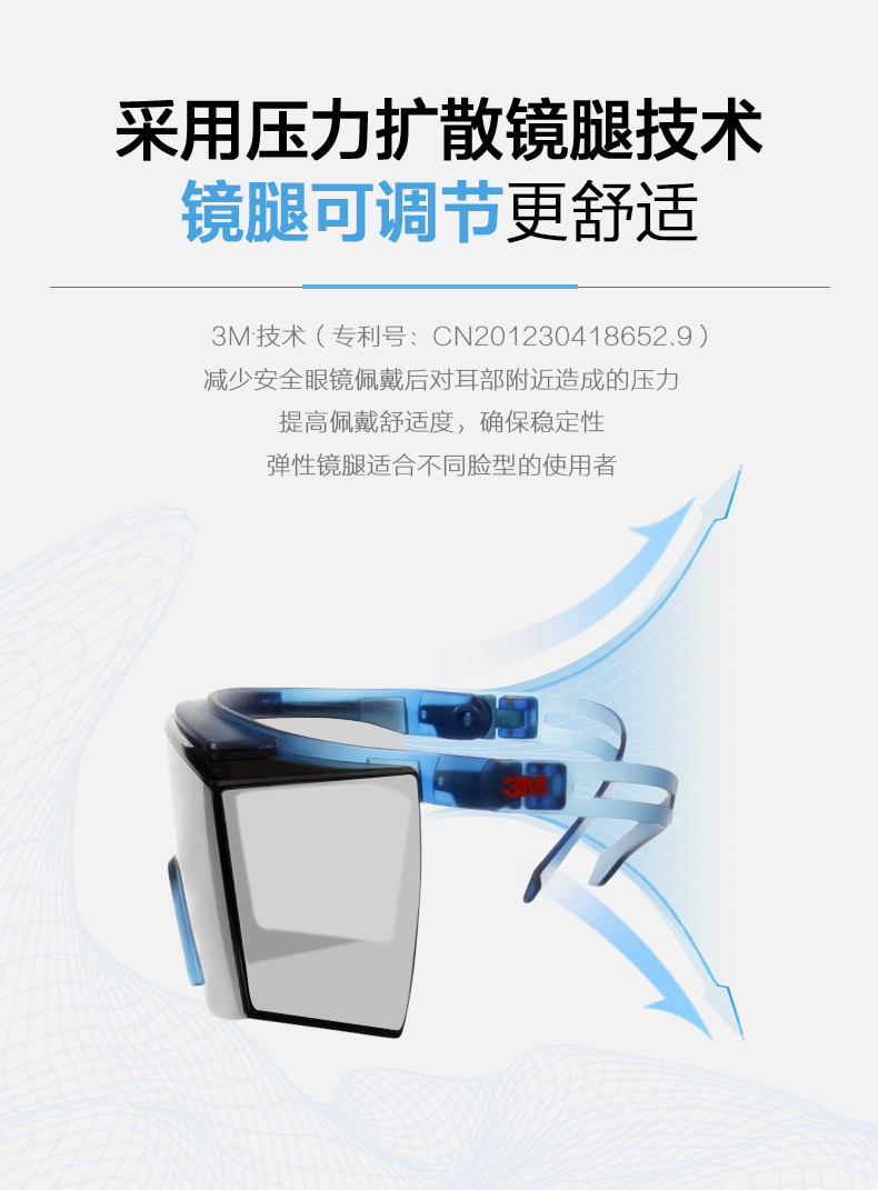 3M3701AAS防刮擦防護眼鏡圖3